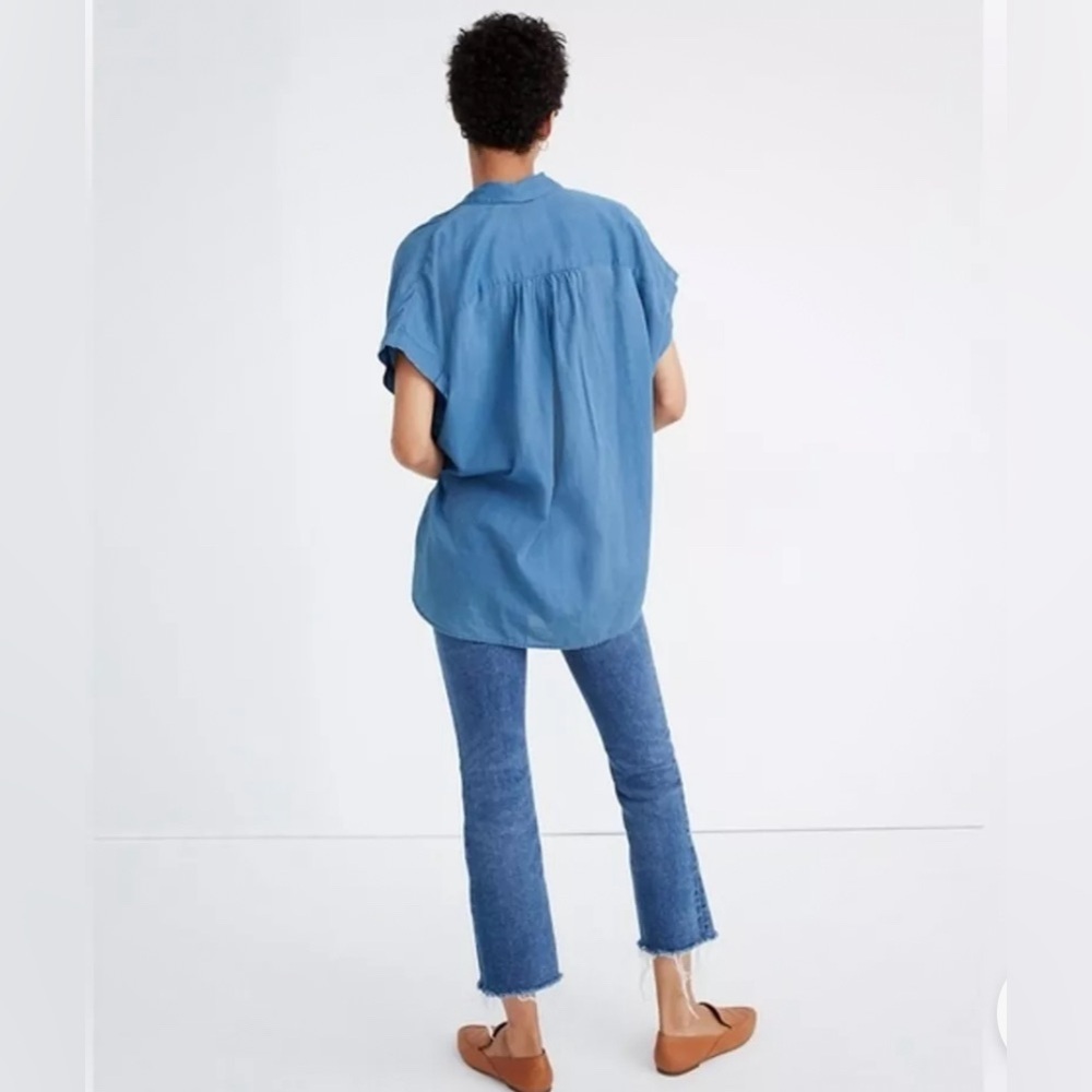 Madewell denim central blue shirt M